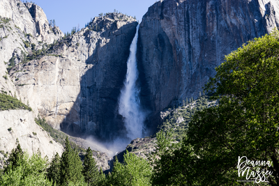 Waterfall in distance at Yosemite